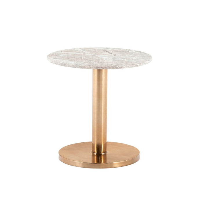 Gold and Marble End Table