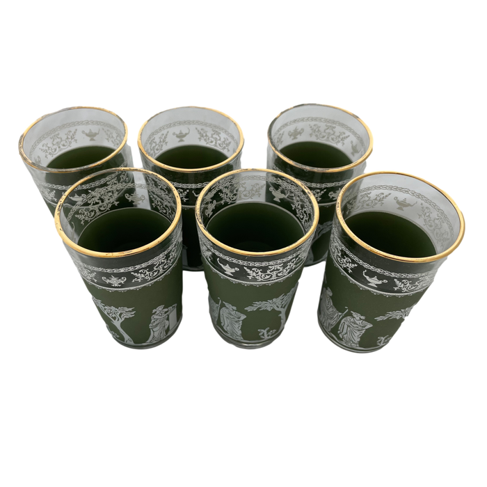 Hellenic Green Juice Glass Set of 6