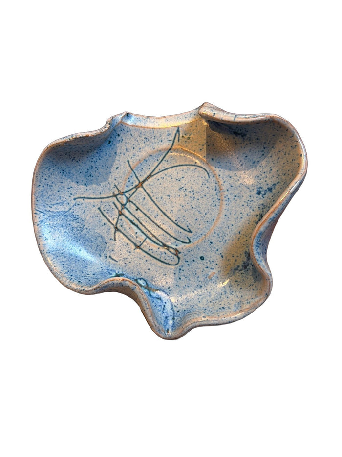 Fornaro Italian Ceramic Blue Dish