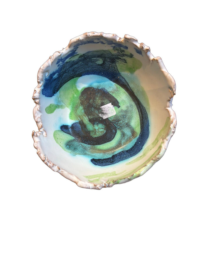 Fornaro Italian Ceramic Blue & Green Dish
