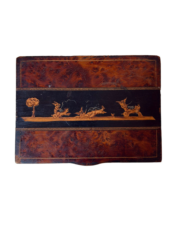 Vintage Italian Inlaid Cherubs Card Box