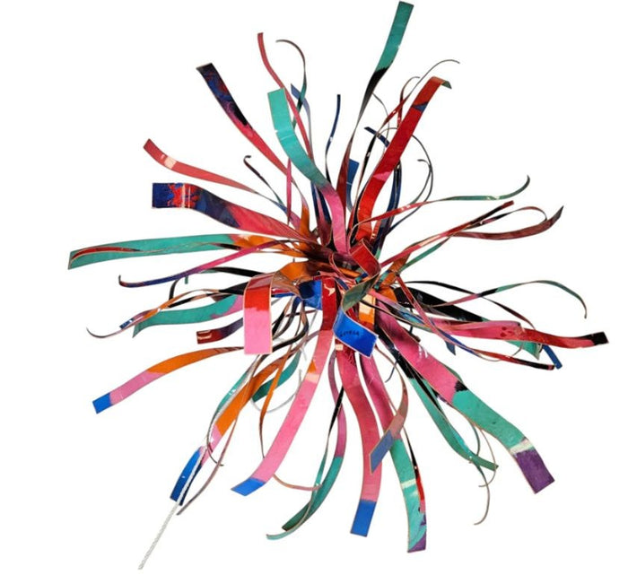 Dorothy Gillespie Enamel on Aluminum 3D Orb Abstraction