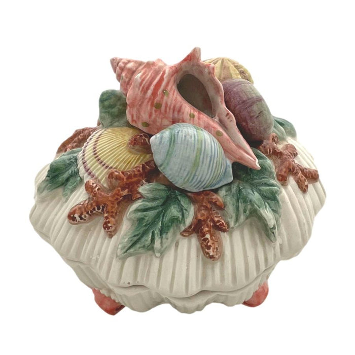 Fitz & Floyd Oceana Sugar Bowl & Lid