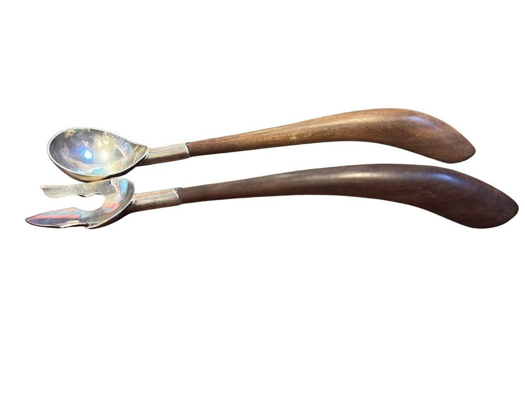 Vintage Mexican Sterling Silver Salad Utensils