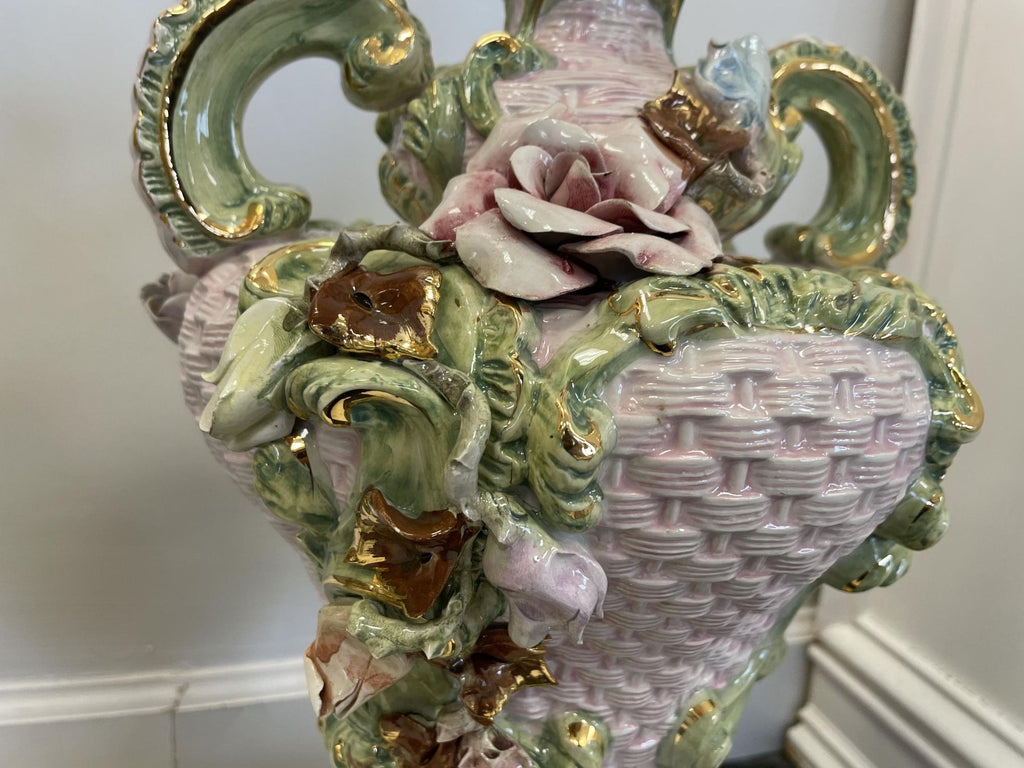 Mid 20th Century Italian Floral Lamps