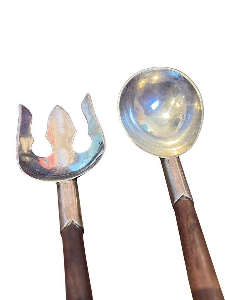 Vintage Mexican Sterling Silver Salad Utensils