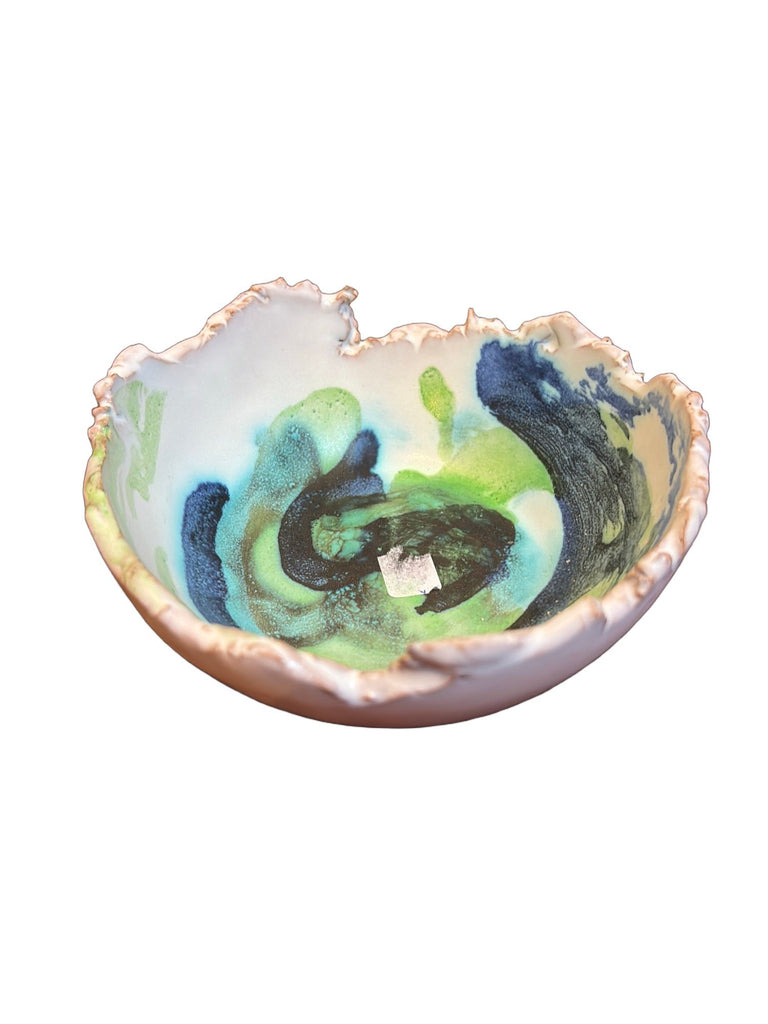 Fornaro Italian Ceramic Blue & Green Dish