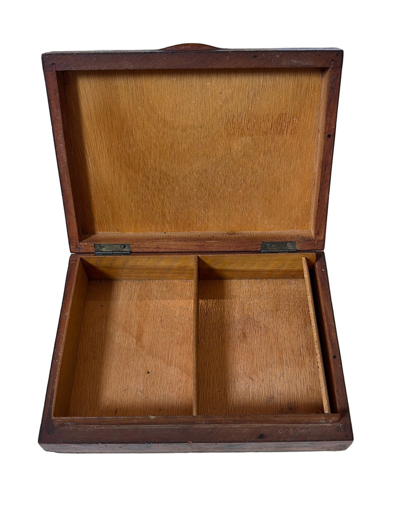 Vintage Italian Inlaid Cherubs Card Box