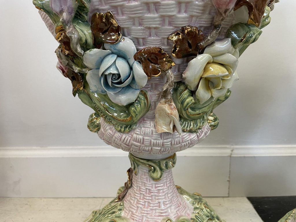 Mid 20th Century Italian Floral Lamps