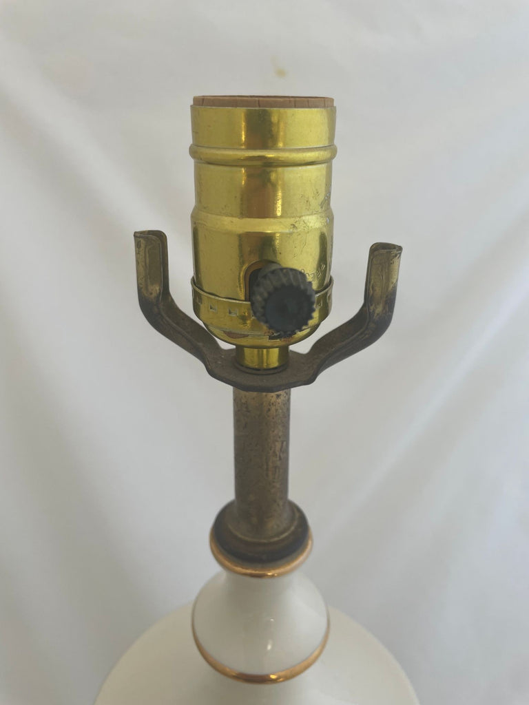 Antique Italian Floral Urn/Trophy Lamps
