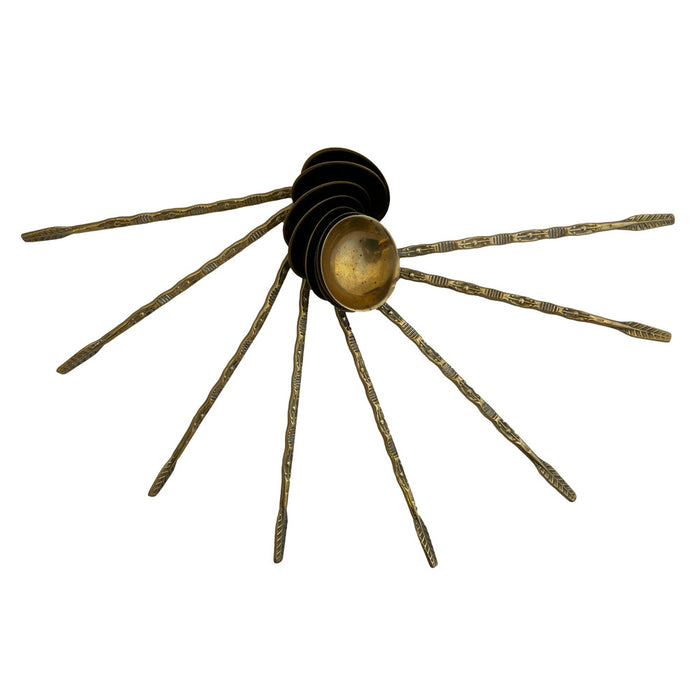 Brass over Copper Tea Spoons (Set of 8)