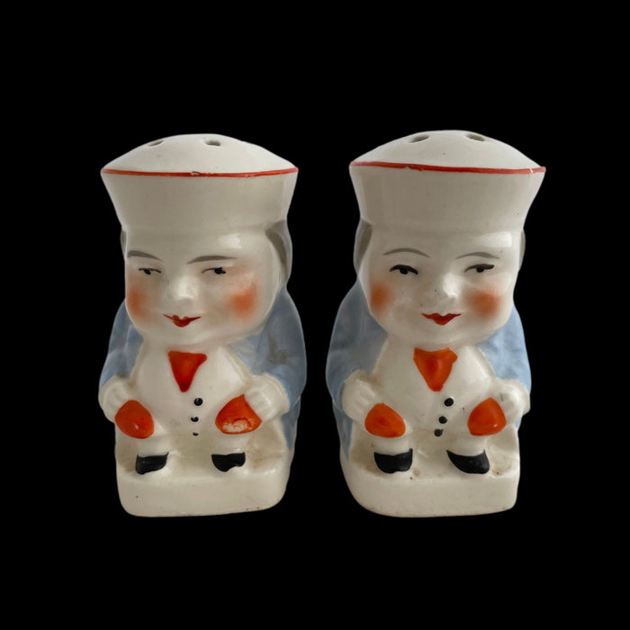 Vintage Toby style Salt and Pepper Shaker Pair