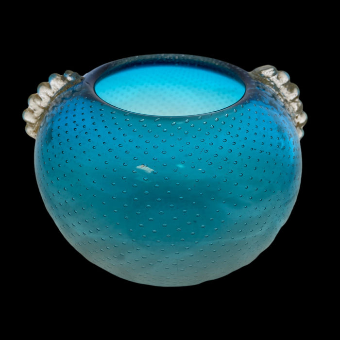 Murano Blue Bullicante Vase