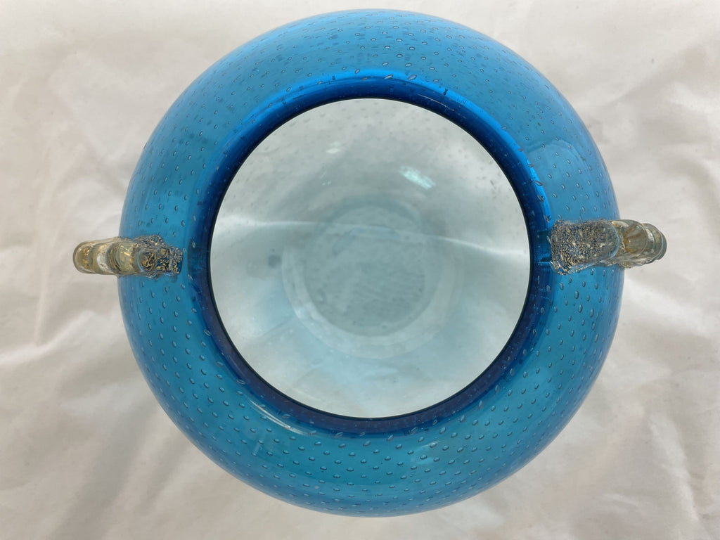 Murano Blue Bullicante Vase