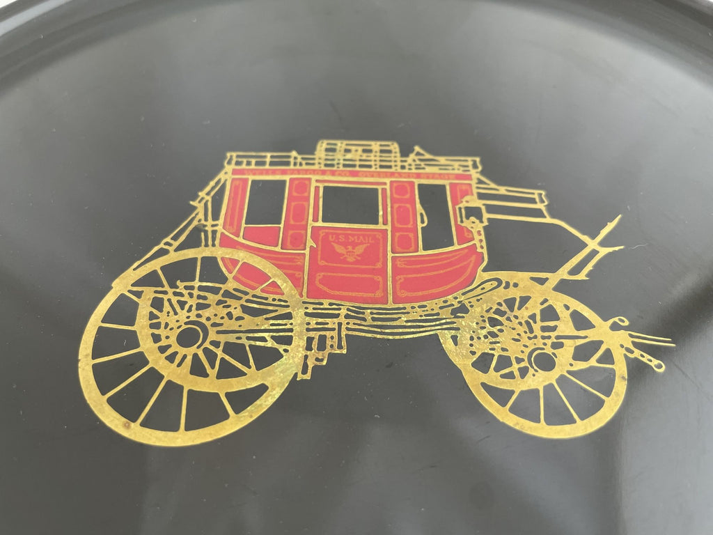 Vintage Stagecoach Couroc Tray