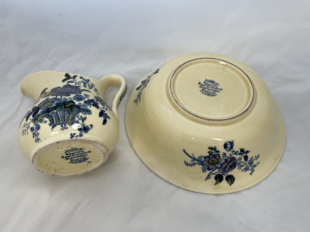 Staffordshire Pitcher and Platter Pair