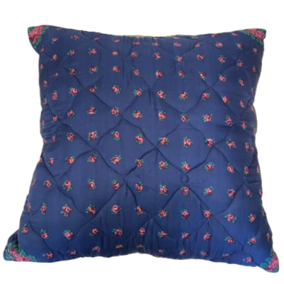 Vintage Silk Scarf Custom Throw Pillow w/ Feather Insert