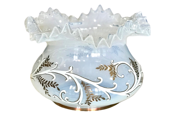 Opaline, Ruffle-Edged Vase
