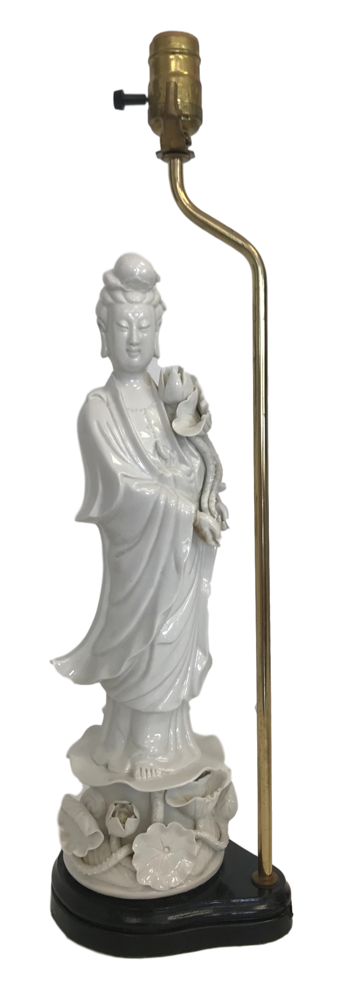 Porcelain Confucius Figural Lamp