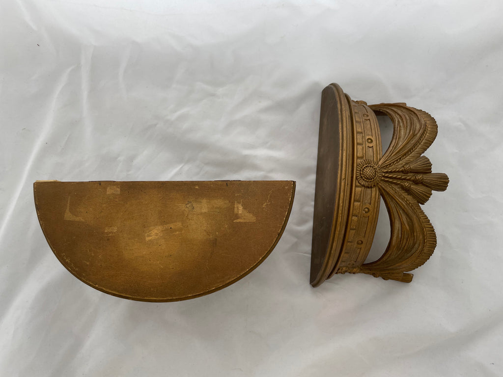 Pair of Vintage Gold Painted Wall Brackets