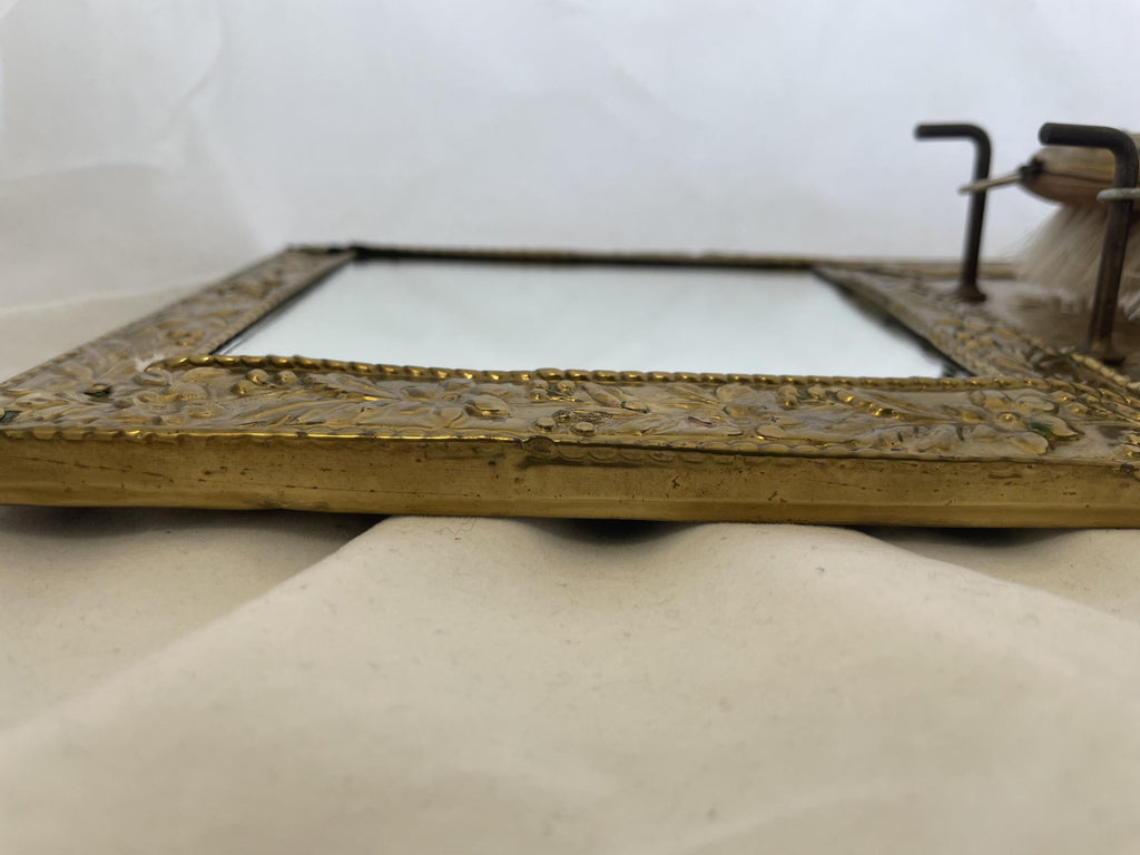 Gold Brush Plaque with Mirror
