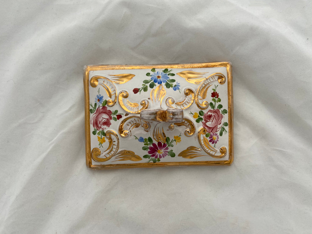 Hand Painted Deruta Ceramic Jewelry Box