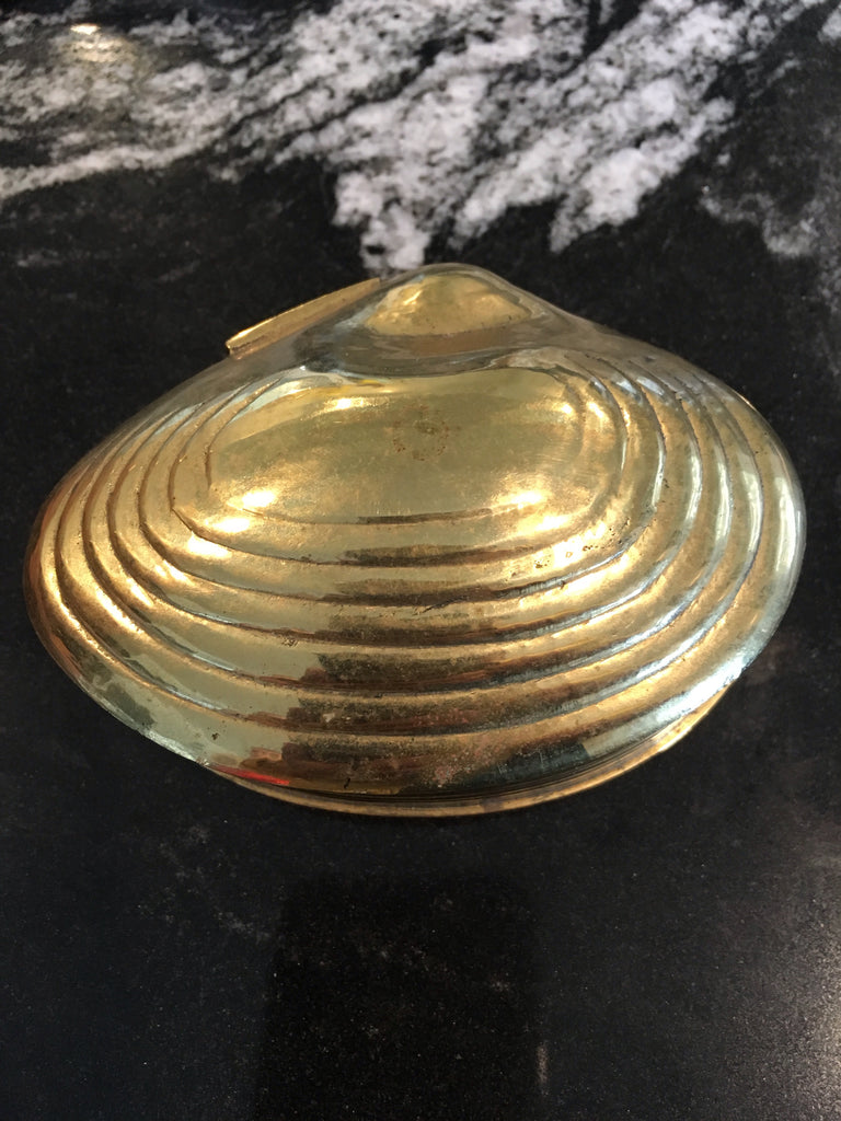 Brass Hinged Clamshell Box