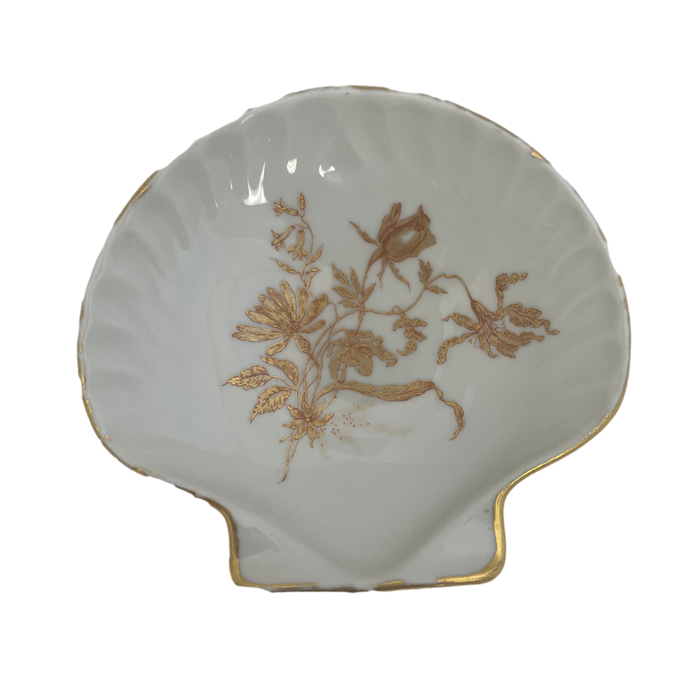 Limoges France Floral Shell Dish